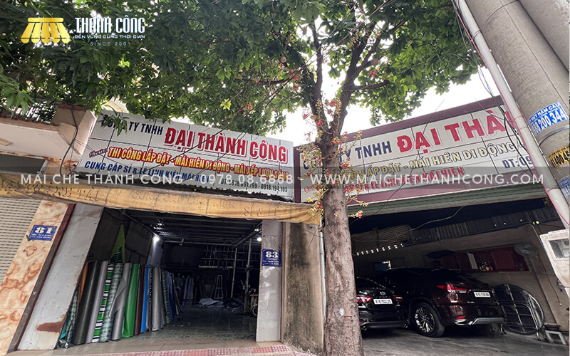 Bên ngoài cửa hàng cung cấp bạt Myung Sung Hàn Quốc tại Bình Dương