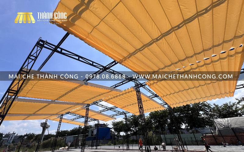 mái xếp sân Pickleball