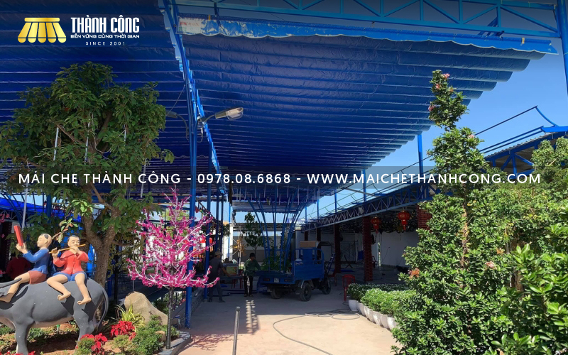 Mái che Thành Công chuyên thi công mái che cho quán cafe với giá cả hợp lý