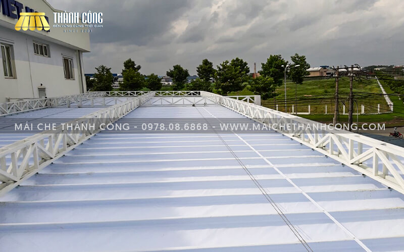 Thi công mái che công ty Ansell Vina (KCN Long Thành), Đồng Nai