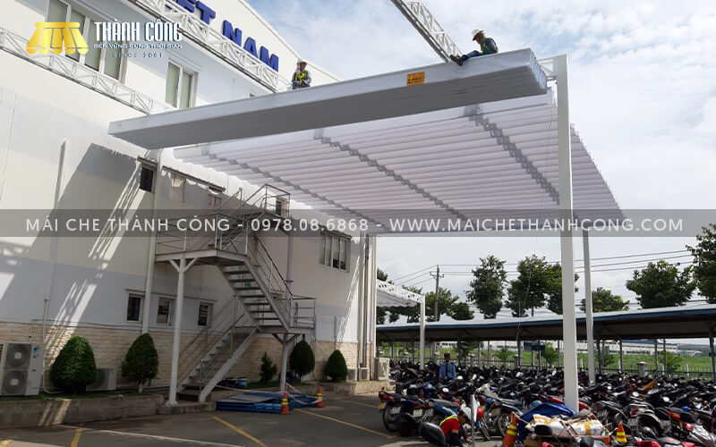 Thi công mái che công ty Ansell Vina (KCN Long Thành), Đồng Nai