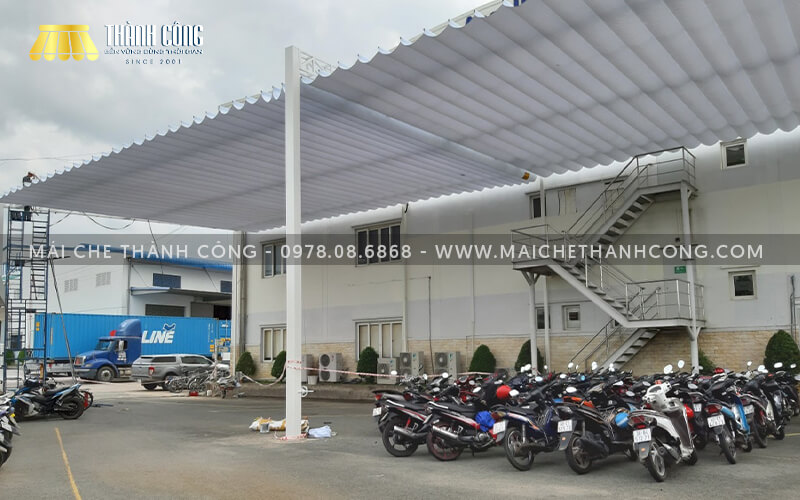 Thi công mái che công ty Ansell Vina (KCN Long Thành), Đồng Nai