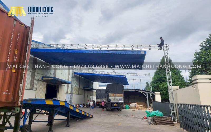 Thi công mái che công ty Nhất Gỗ (KCN Giang Điền), Đồng Nai
