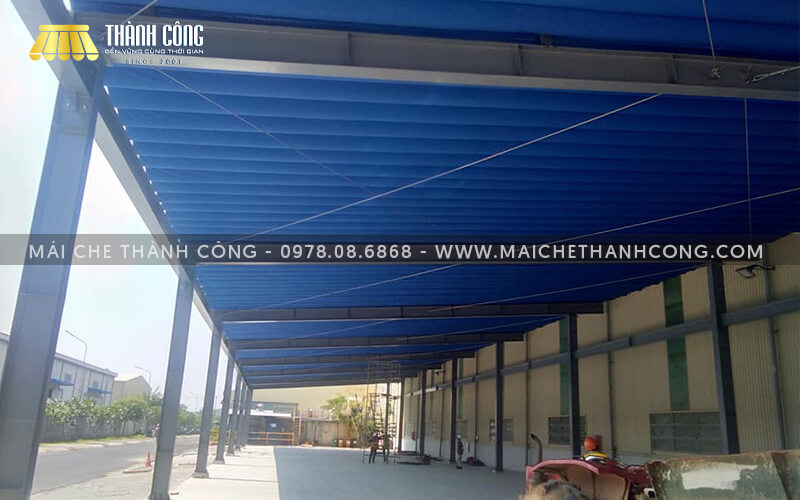 Thi công mái che công ty Nhất Gỗ (KCN Giang Điền), Đồng Nai