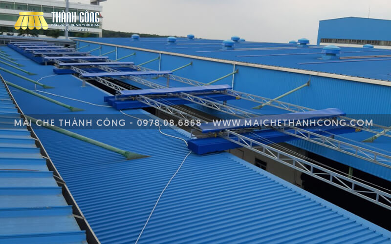 Thi công mái che công ty Nhất Gỗ (KCN Giang Điền), Đồng Nai