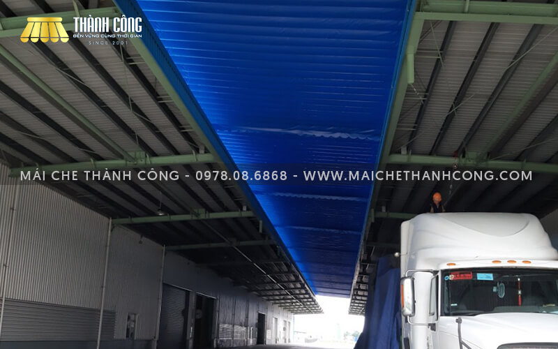 Thi công mái che công ty Nhất Gỗ (KCN Giang Điền), Đồng Nai