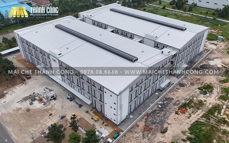 Thi công mái che công ty xây dựng Minh Tân Tiến, Đồng Nai