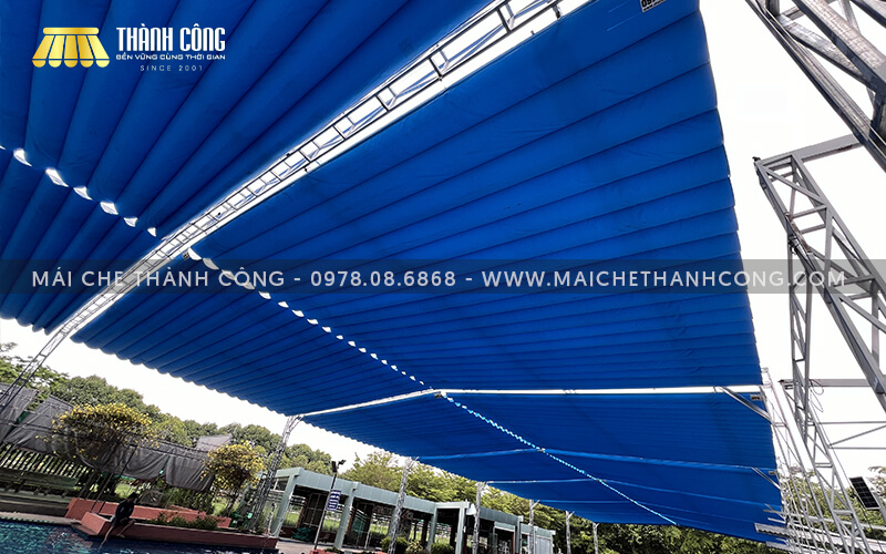 Thi công mái che hồ bơi Cộng Đồng 2, Thủ Dầu Một
