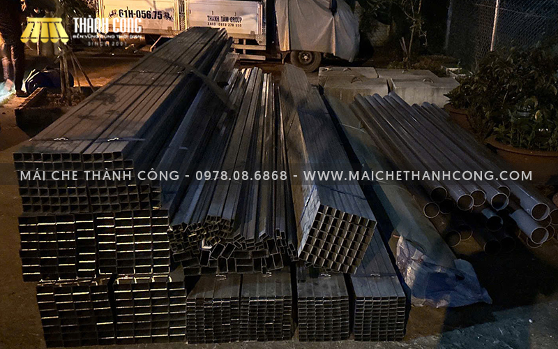 khung mái hiên, mái xếp