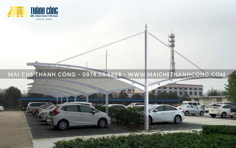 Mái che bằng vải bạt, mái bạt căng có chi phí tương đối cao Mái che bằng vải bạt, mái bạt căng có chi phí tương đối cao