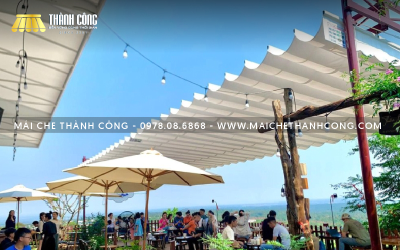 Mái bạt xếp lượn sóng truyền thống thiết kế đơn giản, tính ứng dụng cao