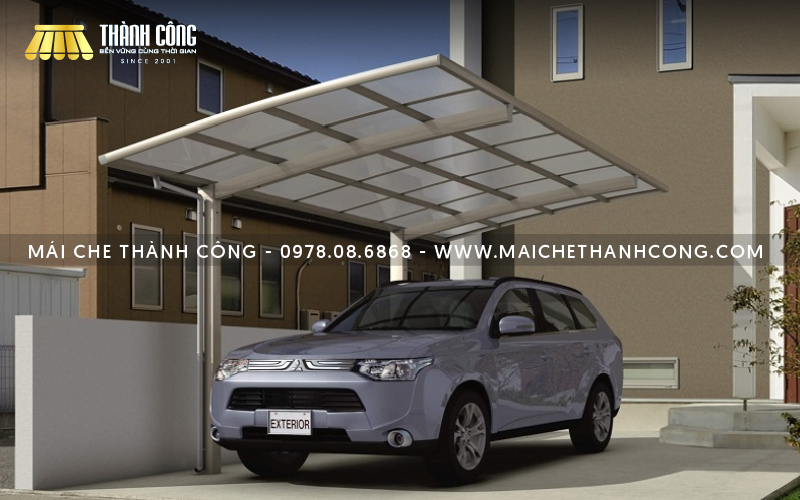Mái che gara ô tô bằng kính cường lực mang lại vẻ đẹp sang trọng cho không gian Mái che gara ô tô bằng kính cường lực mang lại vẻ đẹp sang trọng cho không gian