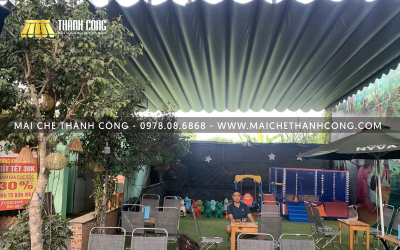 mái che quán cafe