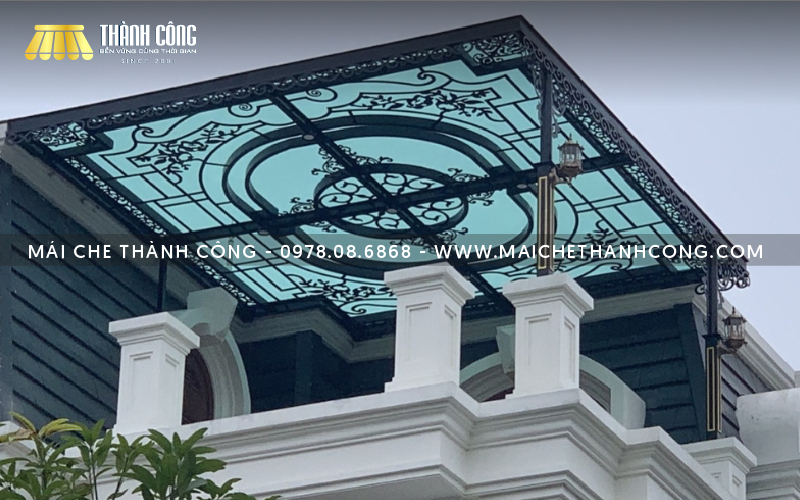 Mái che sân thượng bằng sắc mỹ nghệ