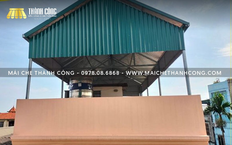 Mái tôn sân thượng chữ A