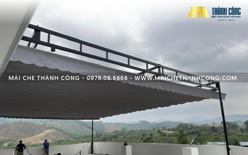 Mẫu mái xếp linh hoạt, dễ dàng tận dụng ảnh sáng tự nhiên