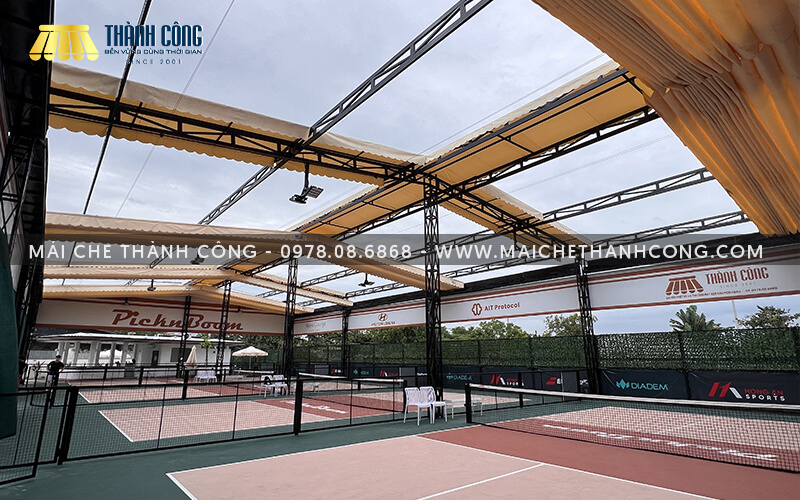 Thi công mái che sân pickleball PicknBoom, Thủ Đức