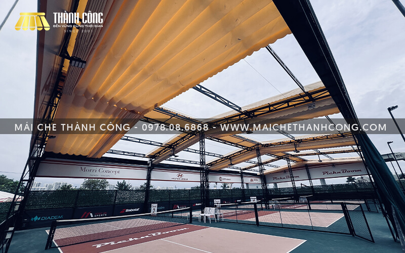 Thi công mái che sân pickleball PicknBoom, Thủ Đức