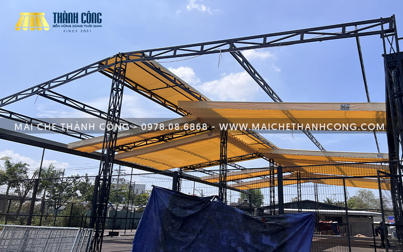 Thi công mái che sân pickleball PicknBoom, Thủ Đức