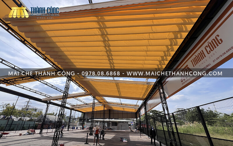 Thi công mái che sân pickleball PicknBoom, Thủ Đức