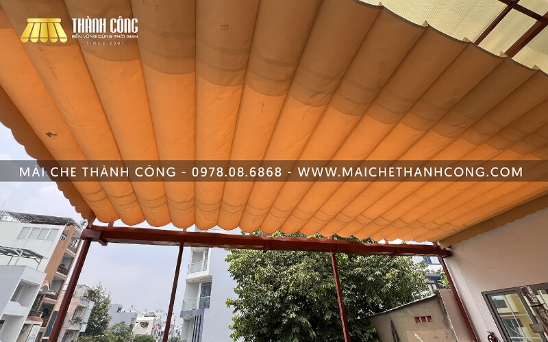 Mẫu mái che sân vườn do Mái che Thành Công thực hiện