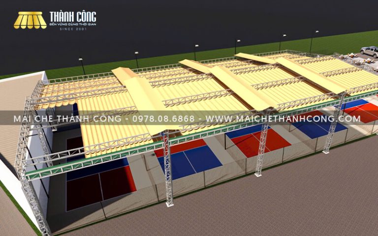 Đơn vị thi công mái che sân Pickleball uy tín