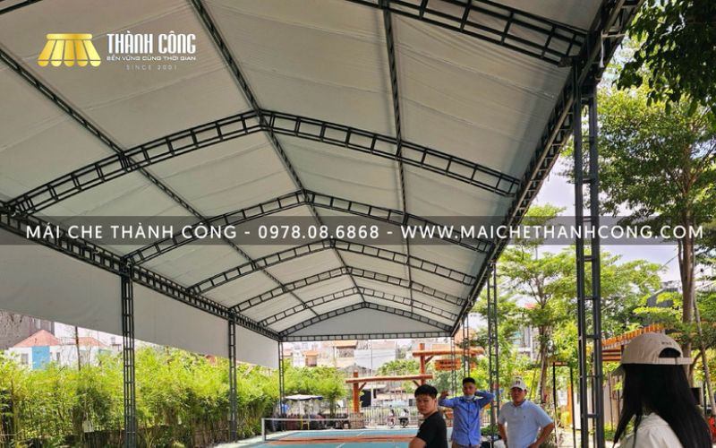 Mái che Thành Công chuyên lắp đặt mái che sân Pickleball Thủ Đức trọn gói
