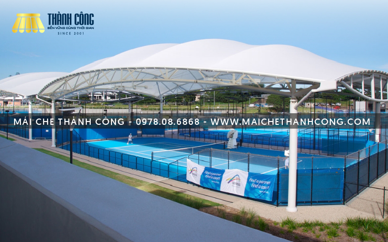 Mái bạt căng giúp tạo điểm nhấn kiến trúc độc đáo Mái bạt căng giúp tạo điểm nhấn kiến trúc độc đáo