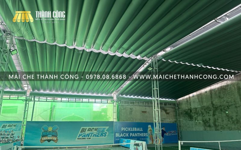 Mái bạt xếp linh hoạt, tiện lợi