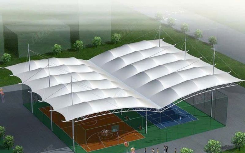 Mẫu mái bạt căng hiện đại, cao cấp