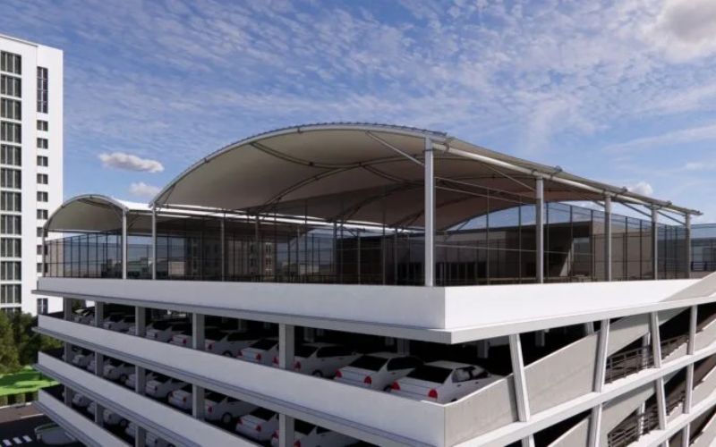 Mái che bạt căng hiện đại, nhẹ bền