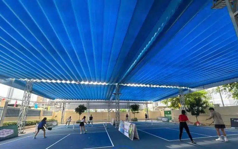 Mẫu mái bạt xếp linh hoạt, tiện dụng