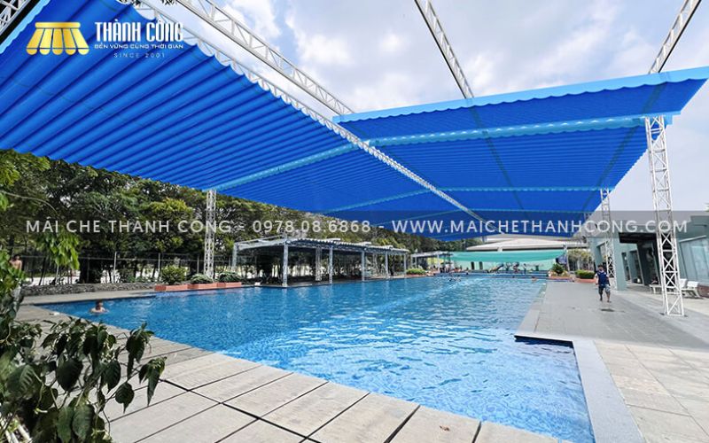 Thi công mái che hồ bơi Cộng Đồng 2, Thủ Dầu Một