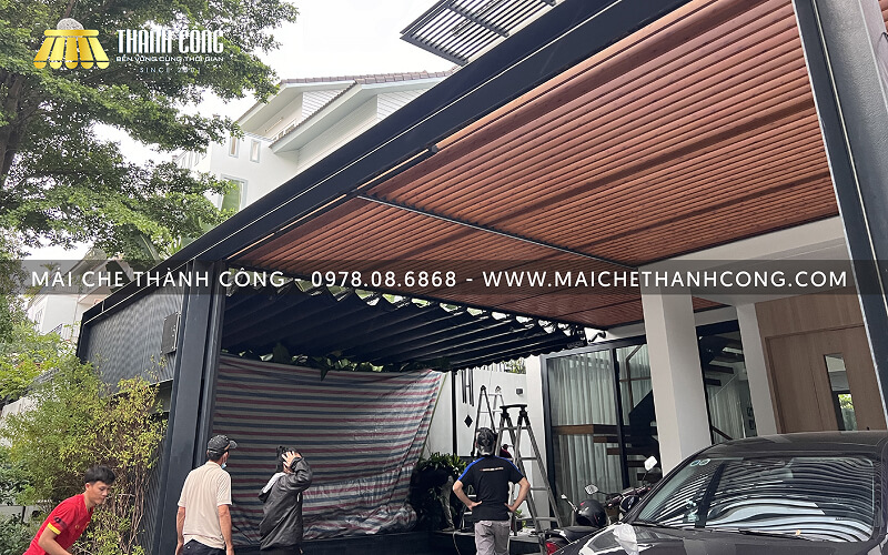 Thay bạt mái kéo cho nhà mặt phố tại Đồng Nai