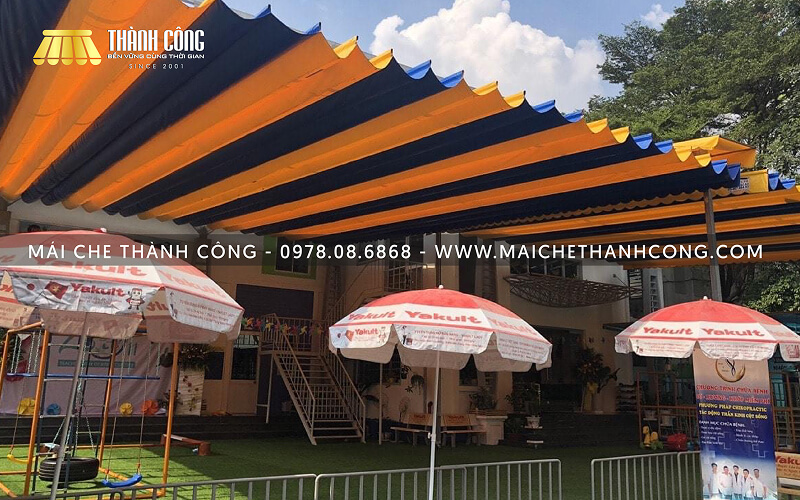 Mái Che Thành Công thay bạt xếp cho trường học Mái Che Thành Công thay bạt xếp cho trường học