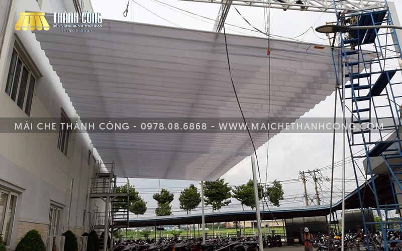 Thi công mái che công ty Ansell Vina (KCN Long Thành), Đồng Nai