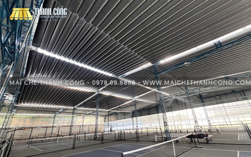 Quá trình thi công mái che sân Pickleball An Phú Sports Park