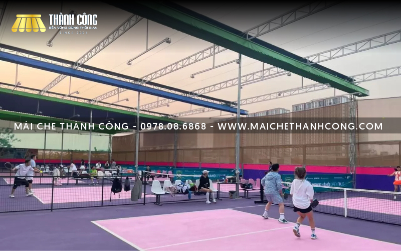 Mái che Thành Công là đơn vị thi công mái che sân Pickleball Long Thành uy tín, giá rẻ Mái che Thành Công là đơn vị thi công mái che sân Pickleball Long Thành uy tín, giá rẻ