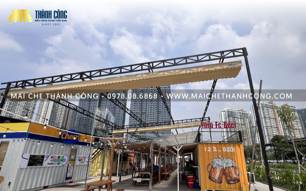 Thi công bạt xếp F&B An Phú Sports Park Quận 2