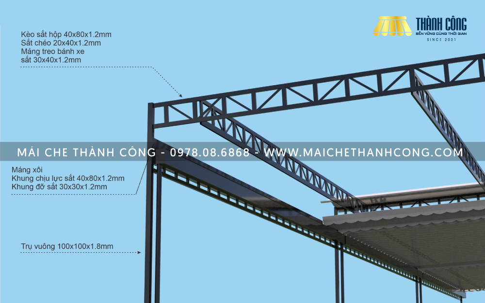 Thi công bạt xếp F&B An Phú Sports Park Quận 2