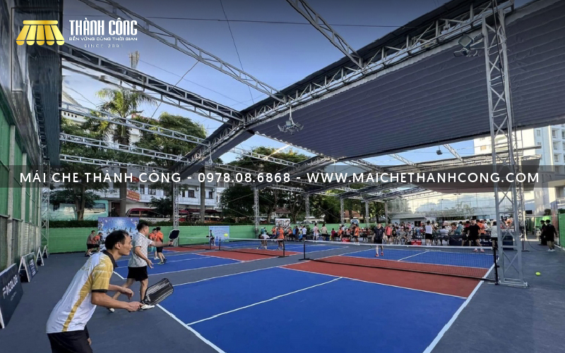 Mái che Thành Công là đơn vị thi công mái che sân Pickleball kinh nghiệm, bảo hành uy tín Mái che Thành Công là đơn vị thi công mái che sân Pickleball kinh nghiệm, bảo hành uy tín