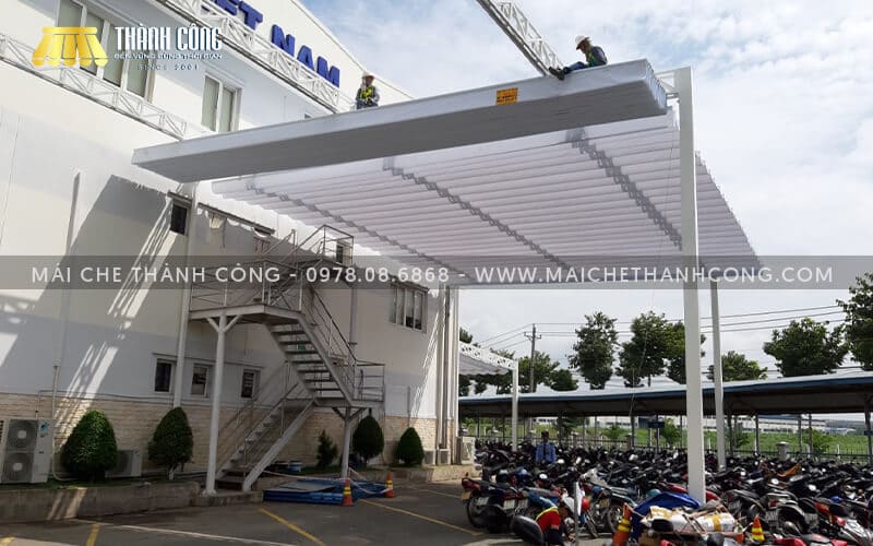 Công trình thi công mái che ngoài trời cho công ty Ansell Vina (KCN Long Thành), Đồng Nai