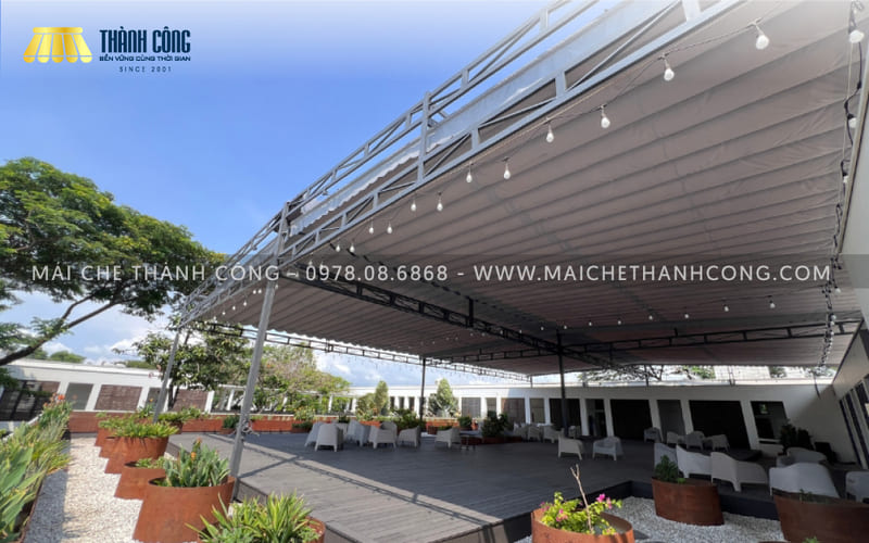 Mái che Gò Vấp giúp che nắng mưa, bảo vệ tài sản và tối ưu hóa không gian sử dụng