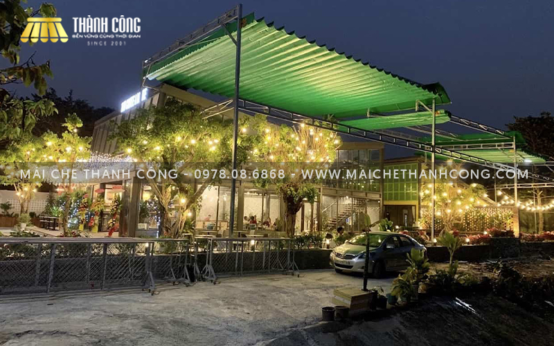 Thi công mái che quán cafe sân vườn 1199 Coffee & Lounge tại Thuận An Thi công mái che quán cafe sân vườn 1199 Coffee & Lounge tại Thuận An