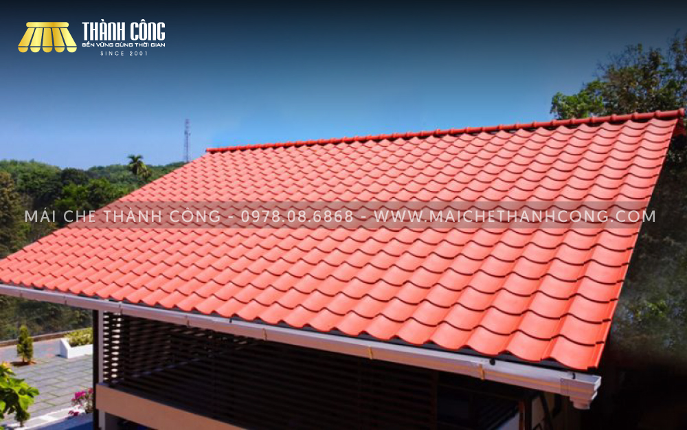 Mái tôn giả ngói sang trọng rất được ưa chuộng cho nhà biệt thự, nhà phố tân cổ điển Mái tôn giả ngói sang trọng rất được ưa chuộng cho nhà biệt thự, nhà phố tân cổ điển