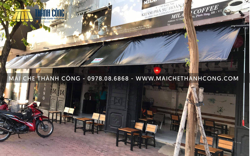 Mái hiên di động cho quán cà phê Mái hiên di động cho quán cà phê