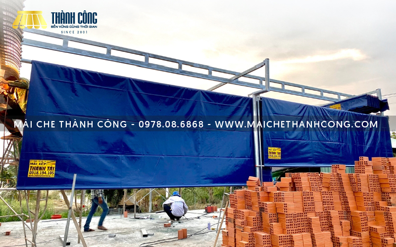 Dịch vụ thi công, lắp đặt mái xếp Hóc Môn của Mái che Thành Công