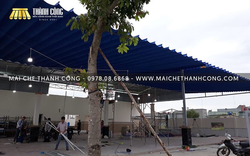 Dịch vụ thi công, thay bạt mái xếp giá rẻ tại Dĩ An