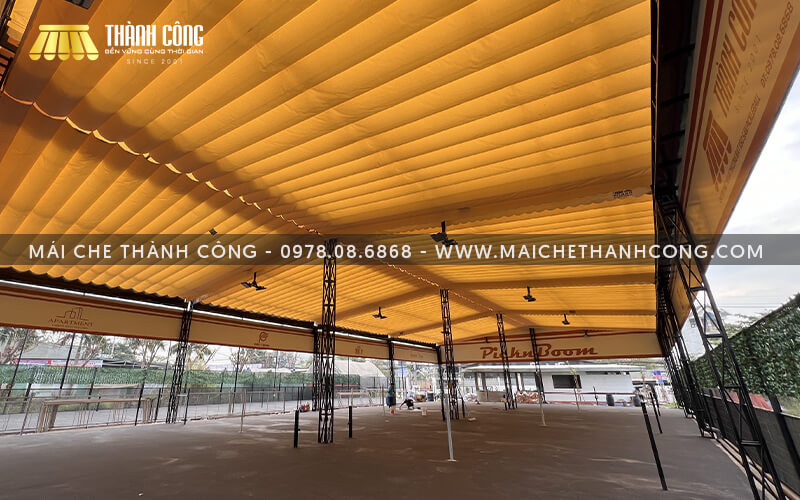 Công trình mái che sân Pickleball PicknBoom do Mái che Thành Công thiết kế thi công