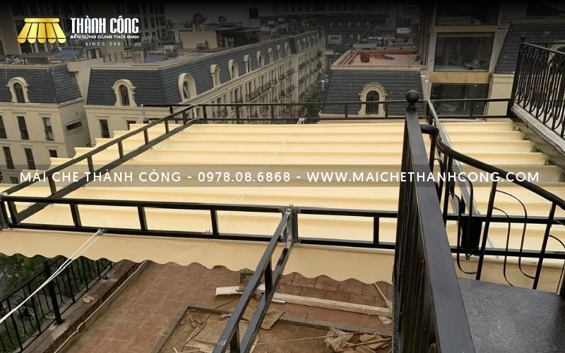 Mái xếp sân thượng giúp tận dụng tối đa không gian sân thượng